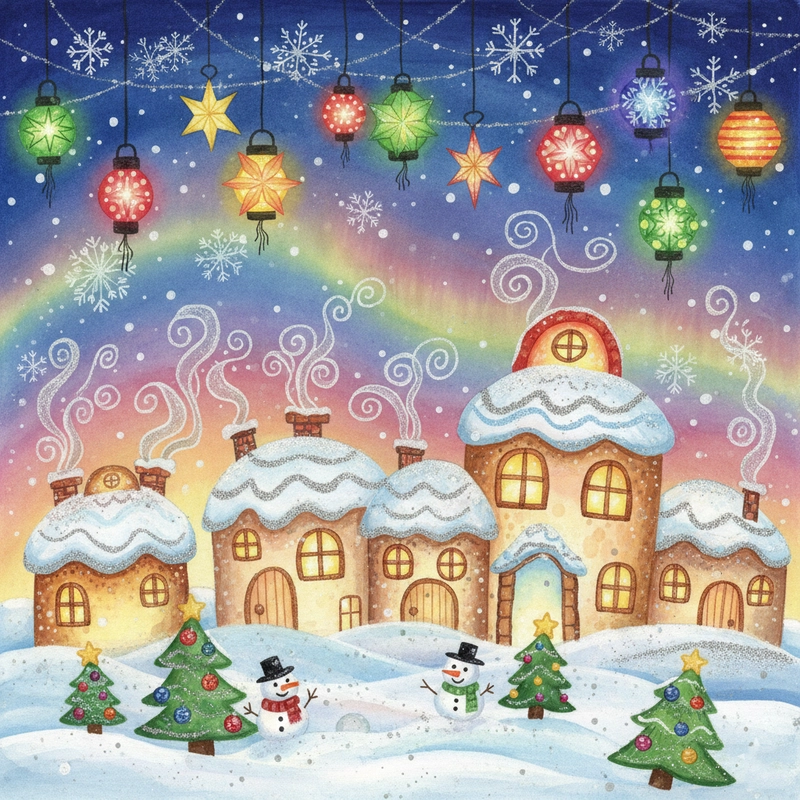 Vẽ tranh chủ đề Noel sáng tạo và dễ vẽ