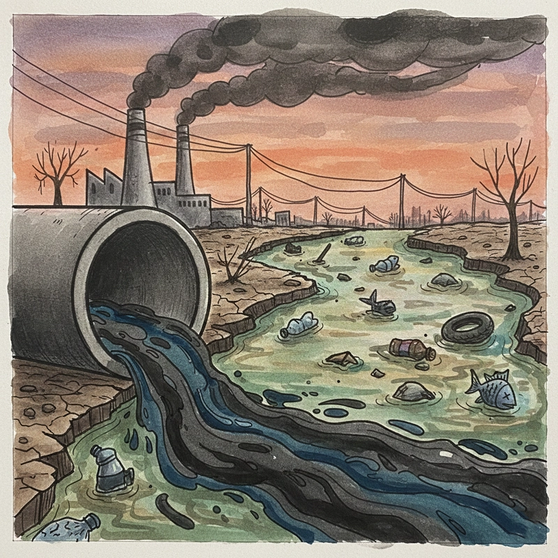 Vẽ tranh chủ đề ô nhiễm môi trường dễ triển khai