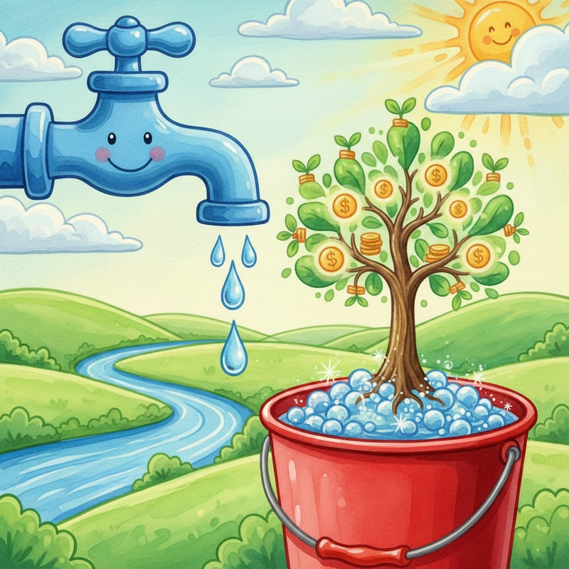 Vẽ tranh chủ đề tiết kiệm nước trong gia đình