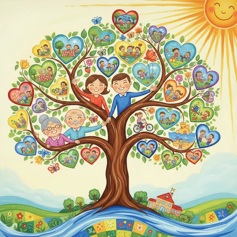 Vẽ tranh đề tài cuộc sống quanh em đơn giản