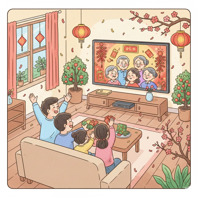 Vẽ tranh đề tài gia đình ngày Tết rộn ràng
