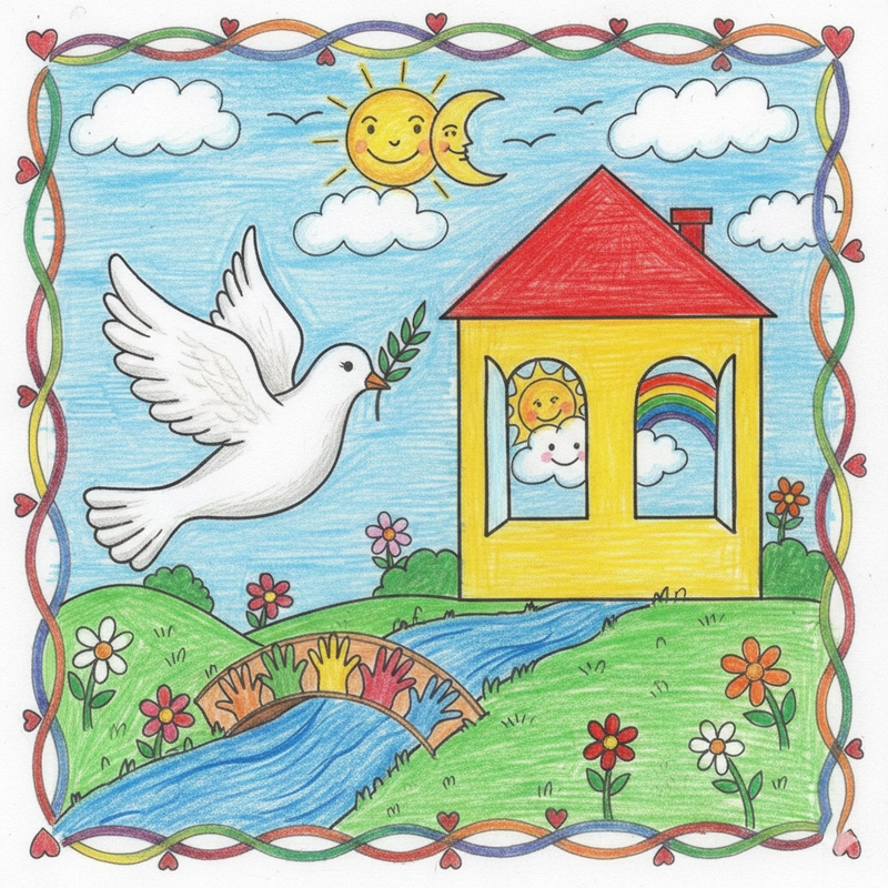 Vẽ tranh đề tài hòa bình phù hợp nhiều lứa tuổi