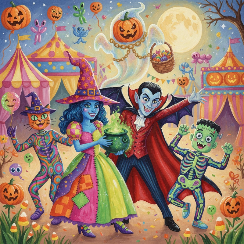Vẽ tranh đề tài lễ hội Halloween lớp 9