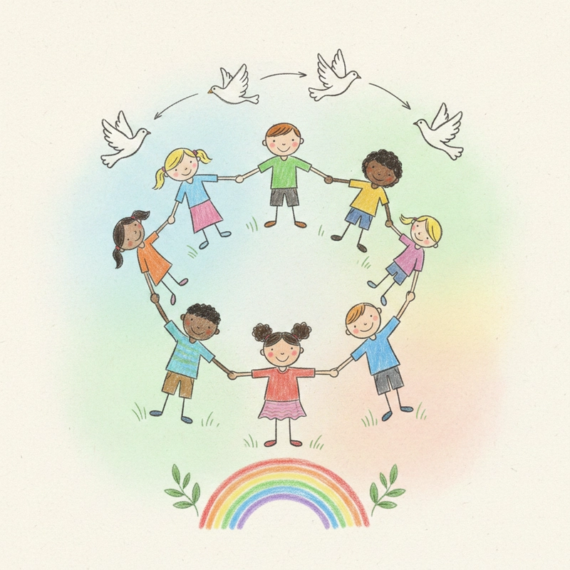 Vẽ tranh hòa bình đẹp với bố cục rõ ràng