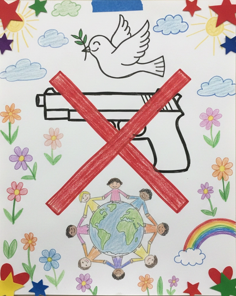 Vẽ tranh hòa bình đơn giản dễ thực hiện