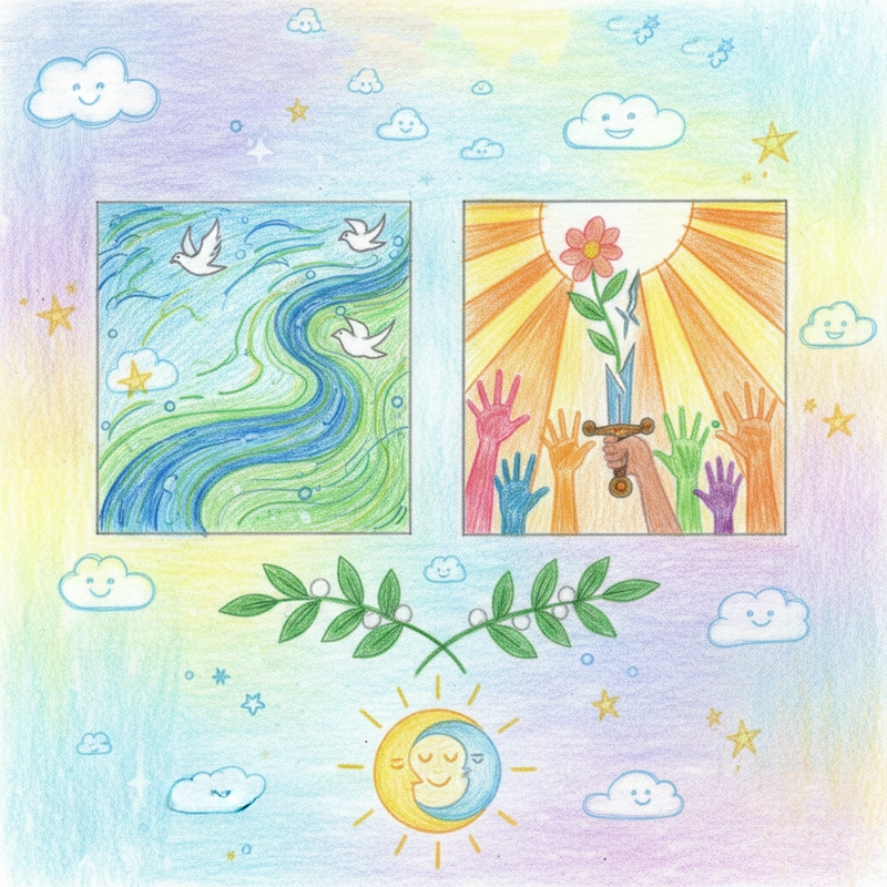 Vẽ tranh hòa bình đơn giản mà ý nghĩa