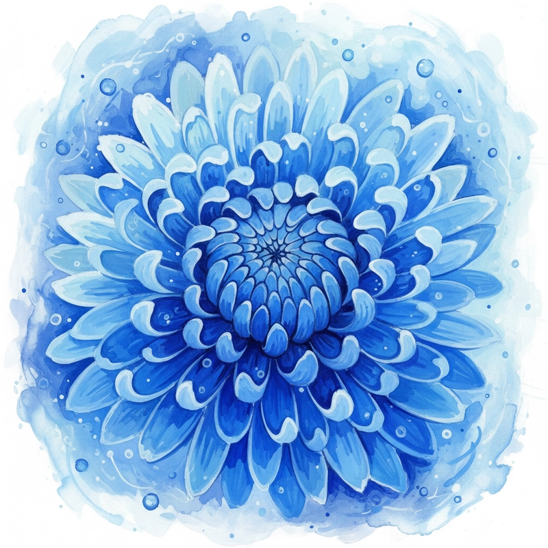 Vẽ tranh hoa cúc đại đoá đơn giản