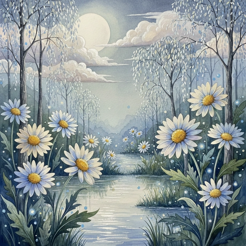 Vẽ tranh hoa cúc họa mi đẹp