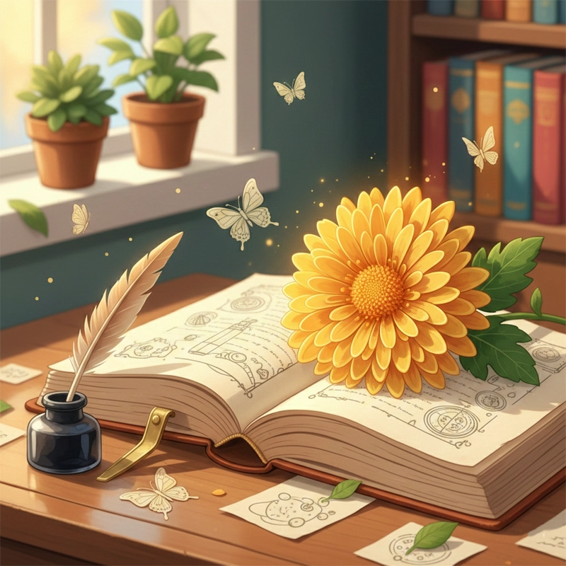 Vẽ tranh hoa cúc vàng đơn giản