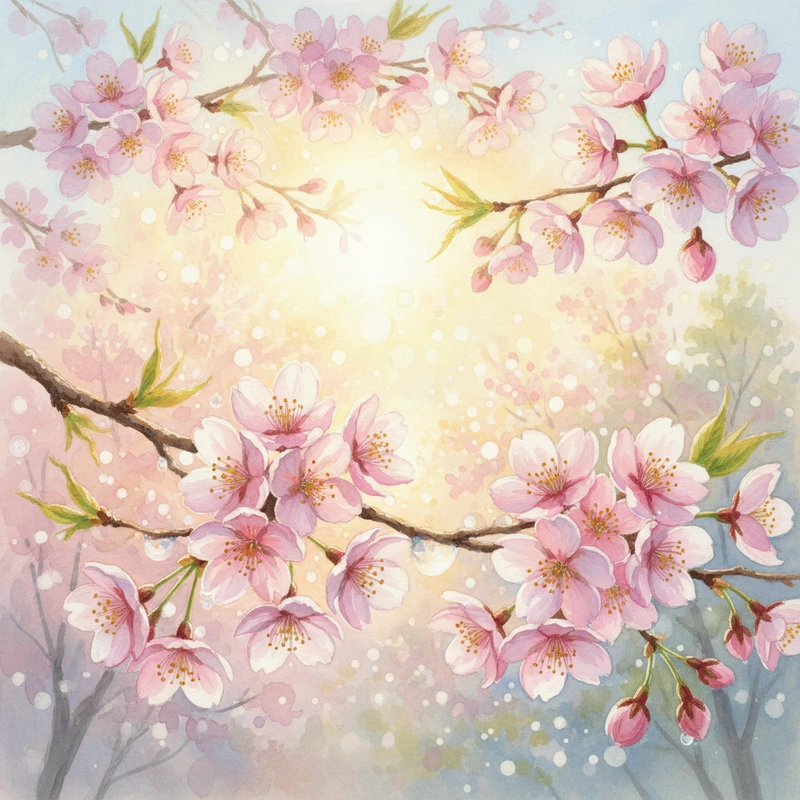 Vẽ tranh hoa đào chủ đề mùa xuân