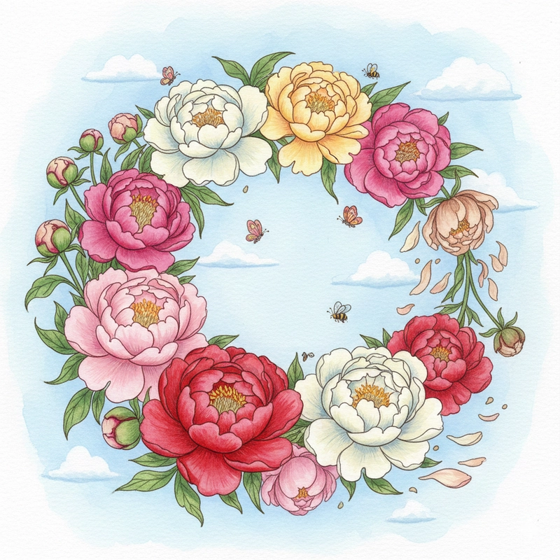 Vẽ tranh hoa mẫu đơn cảm hứng