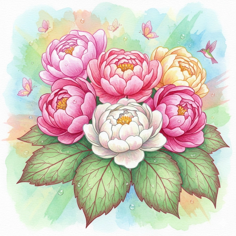 Vẽ tranh hoa mẫu đơn truyền cảm hứng