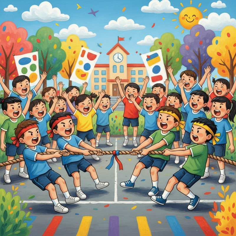 Vẽ tranh hoạt động vui chơi ở trường