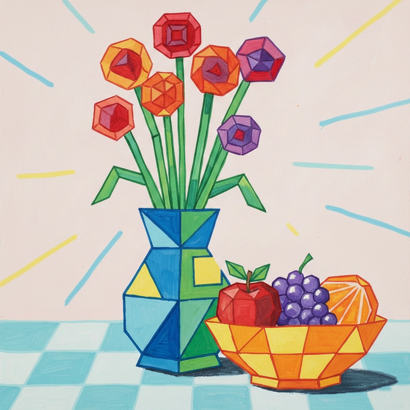 Vẽ tranh lọ hoa đơn giản