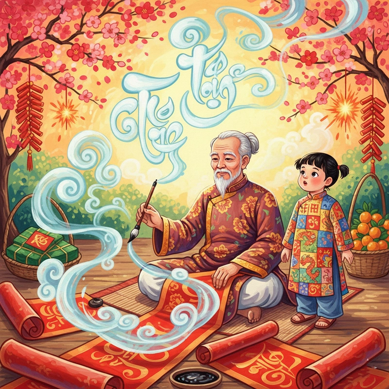 Vẽ tranh ngày Tết dễ vẽ cho học sinh lớp 6–9.