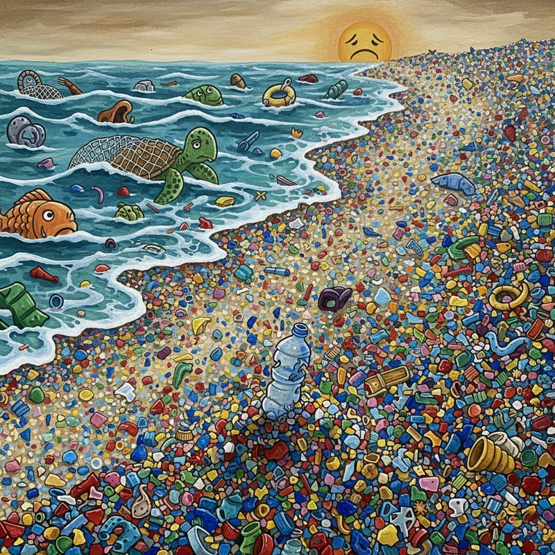 Vẽ tranh ô nhiễm môi trường đơn giản cho học sinh