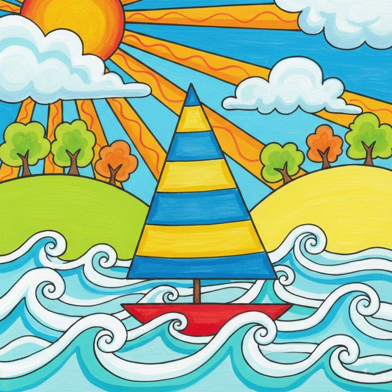 Vẽ tranh phong cảnh lớp 5 gần gũi thiên nhiên