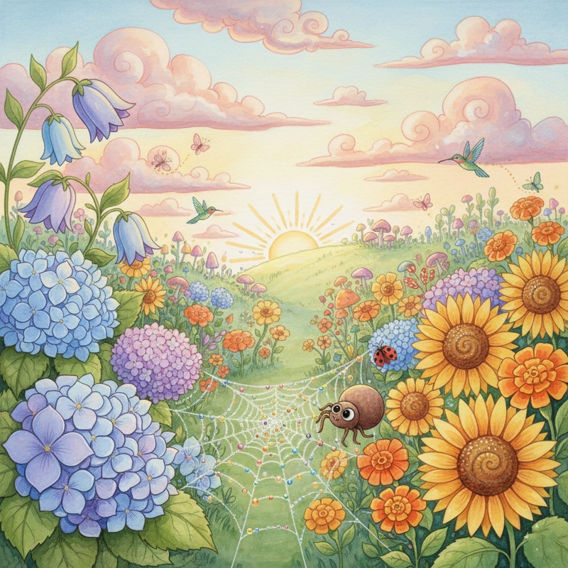 Vẽ tranh phong cảnh vườn hoa