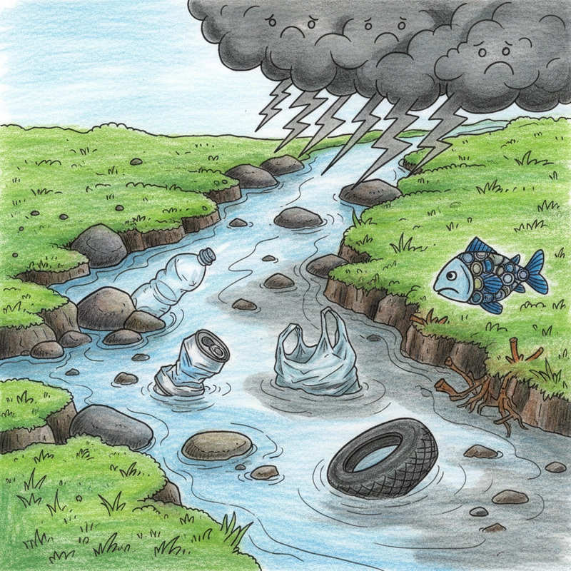 Vẽ tranh phòng chống ô nhiễm môi trường đơn giản