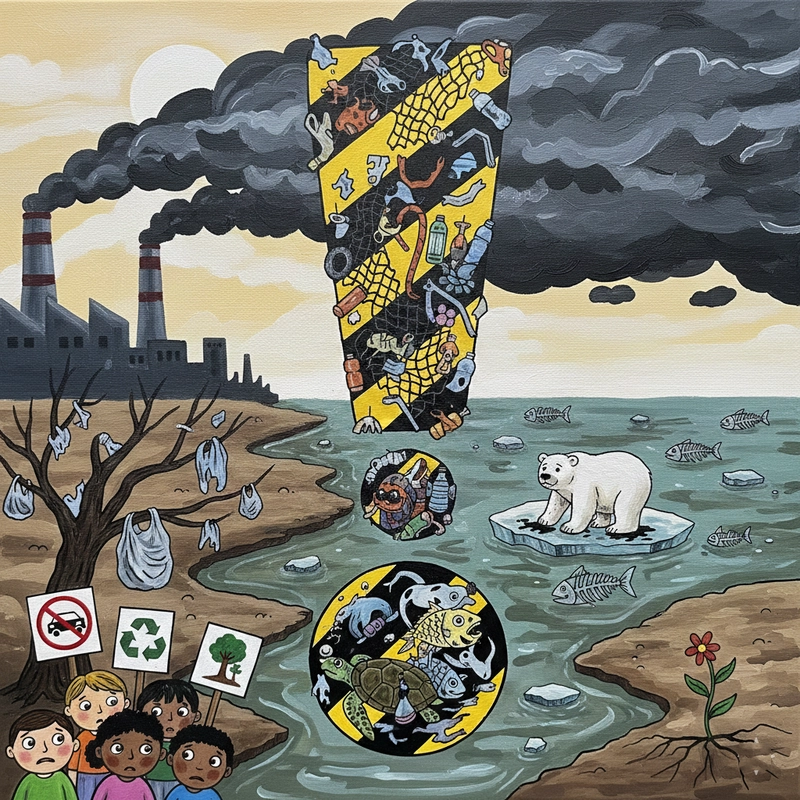 Vẽ tranh phòng chống ô nhiễm môi trường ý nghĩa