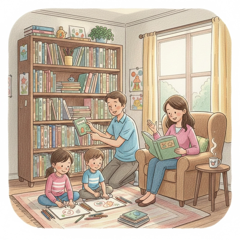 Vẽ tranh sinh hoạt gia đình dễ áp dụng