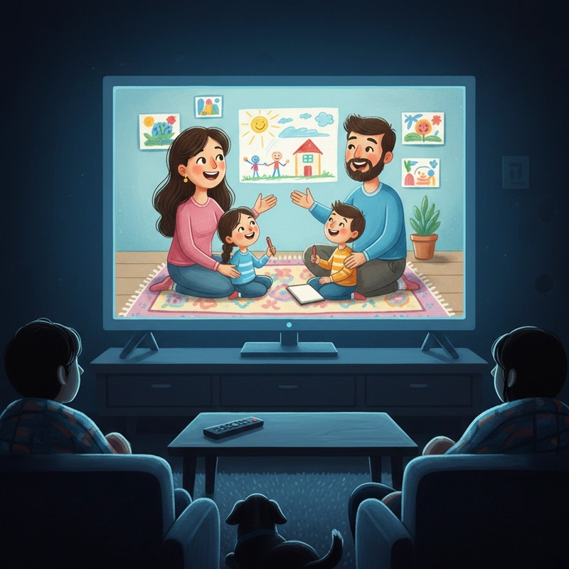 Vẽ tranh sinh hoạt gia đình đơn giản dễ thực hiện