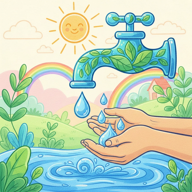 Vẽ tranh tiết kiệm nguồn nước sạch