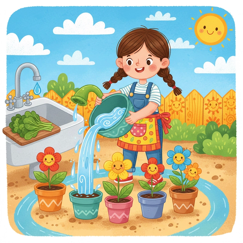 Vẽ tranh tiết kiệm nước trong sinh hoạt