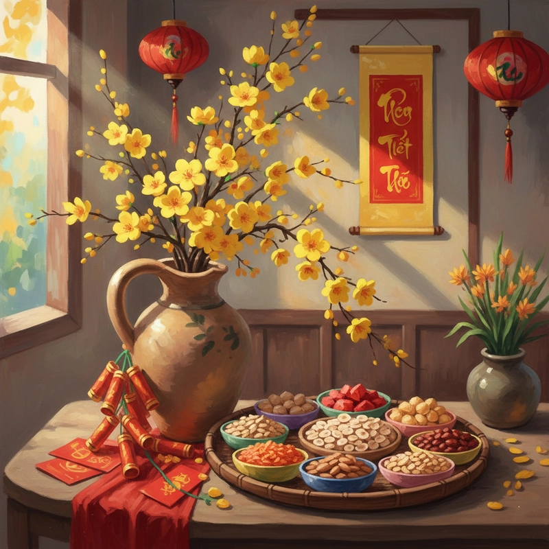 Vẽ tranh tĩnh vật lọ hoa và quả lớp 9