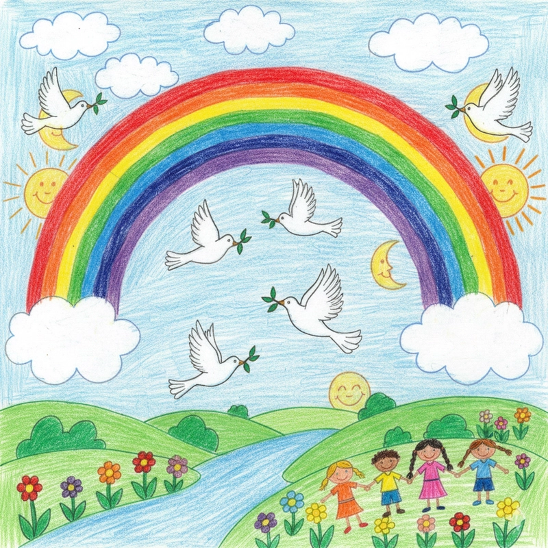 Vẽ tranh về hòa bình dễ áp dụng