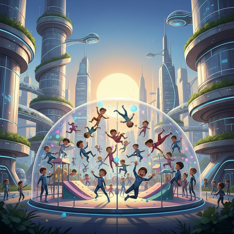 Vẽ tranh về thành phố tương lai đầy màu sắc