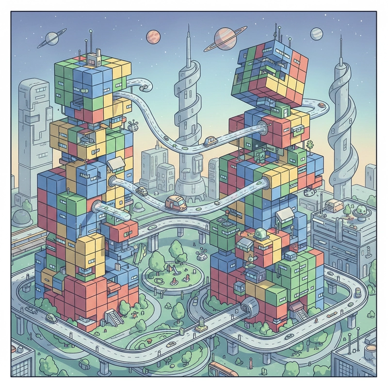 Vẽ tranh về thành phố tương lai dễ vẽ