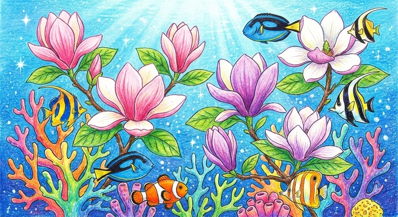 Ý tưởng tranh hoa mộc lan đẹp