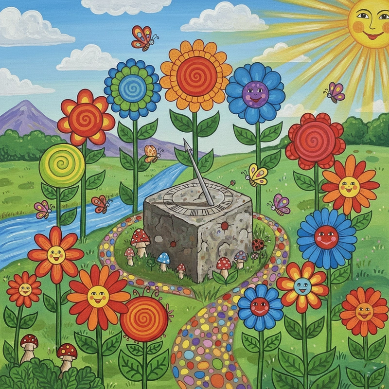 Ý tưởng tranh vườn hoa cho học sinh