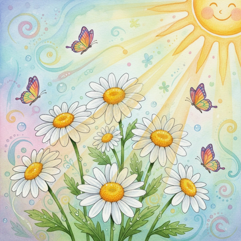 Ý tưởng vẽ hoa cúc trắng