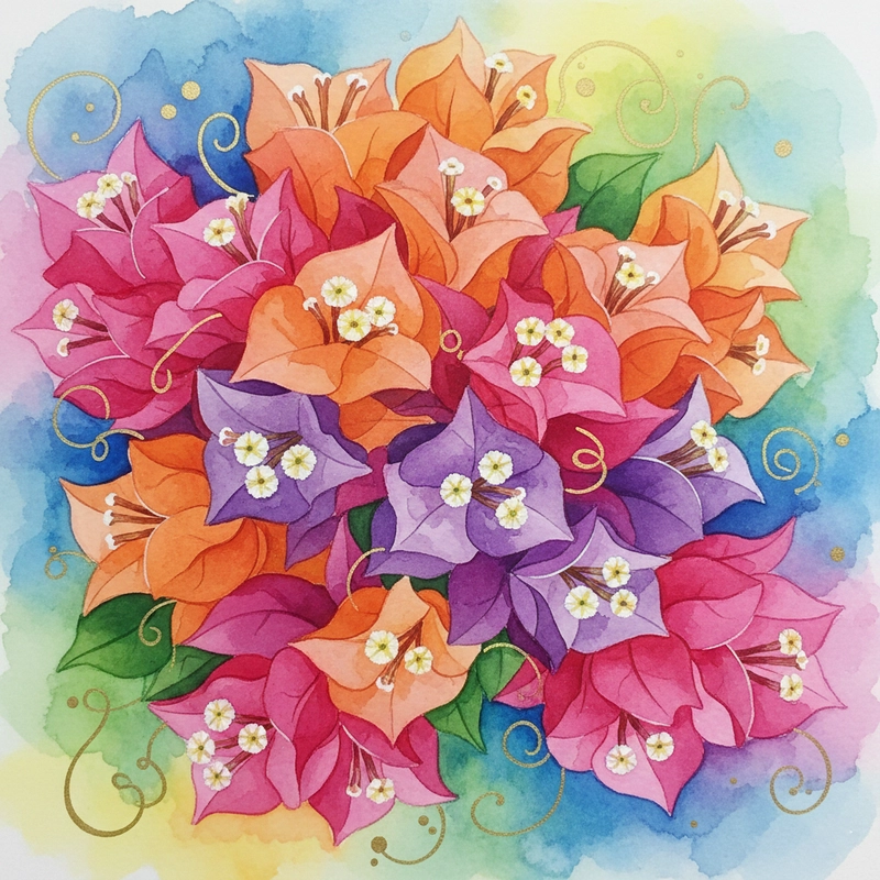 Ý tưởng vẽ hoa giấy dễ thực hiện