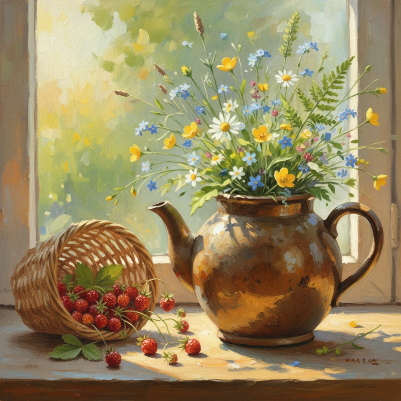 Ý tưởng vẽ tĩnh vật lọ hoa