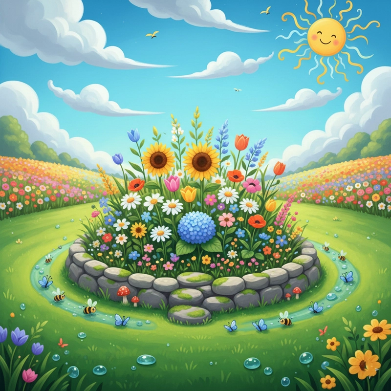 Ý tưởng vẽ tranh vườn hoa đẹp