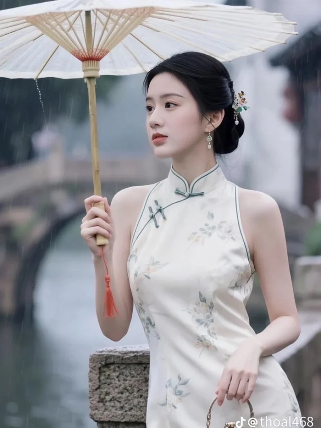 Gái mặc sườn xám gợi cảm kín đáo