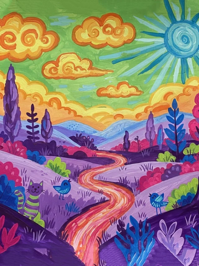 Gợi ý tranh đơn giản theo chủ đề tự do