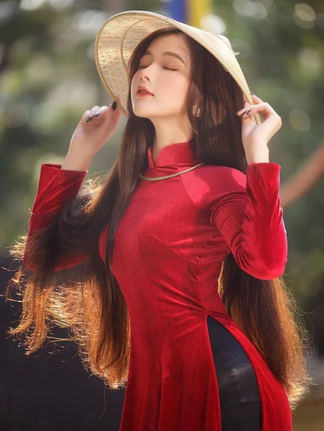 Hình ảnh gái xinh áo dài phong cách Việt