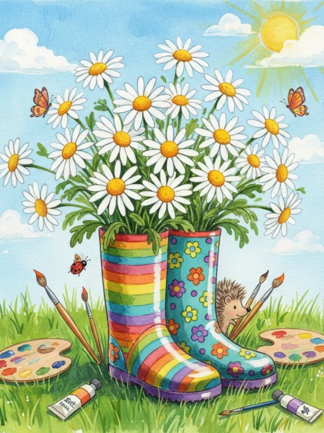 Tranh cúc họa mi nhẹ nhàng