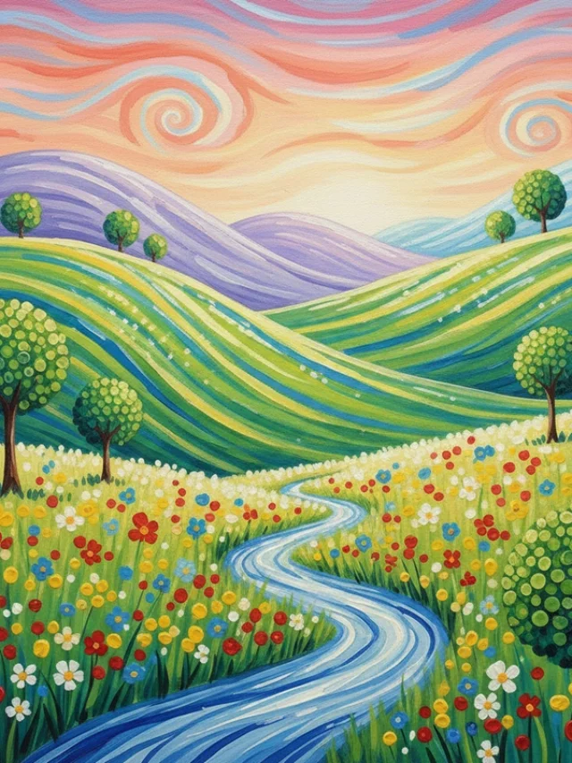 Tranh phong cảnh lớp 5 dễ học