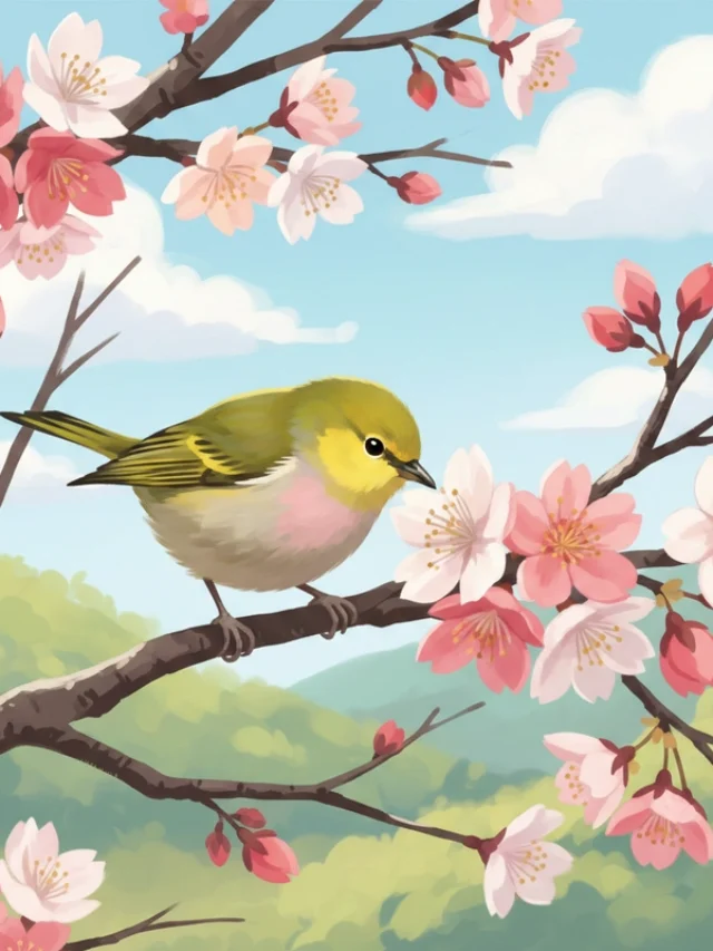 Vẽ tranh hoa đào sáng tạo