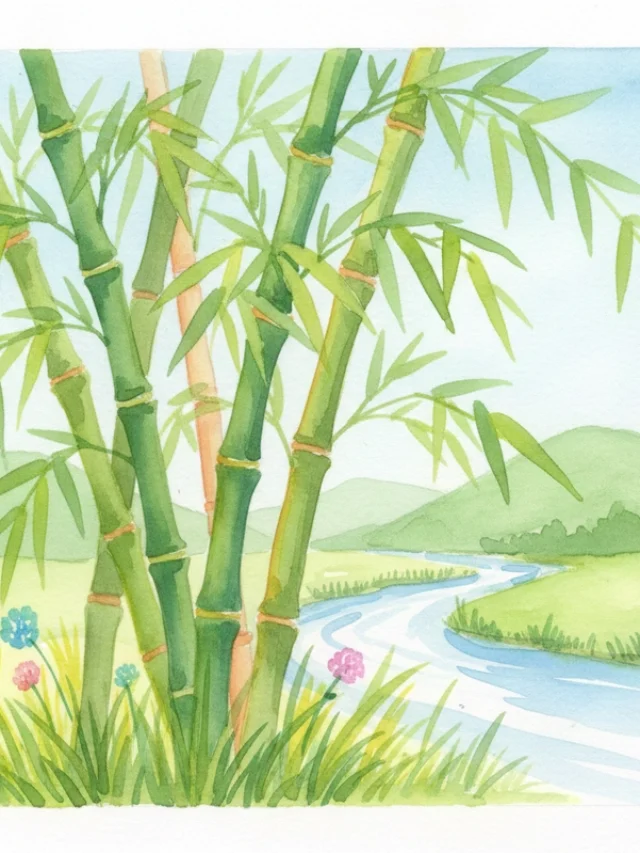 Tải ngay 150+ tranh tô màu cây tre trăm đốt đơn giản cho bé