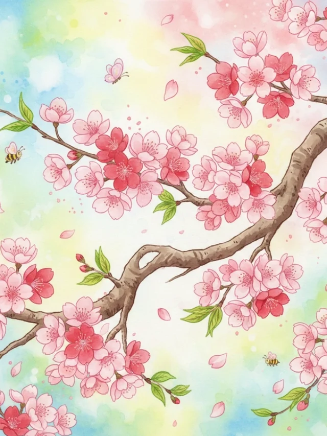 favicon tô màu hoa đào