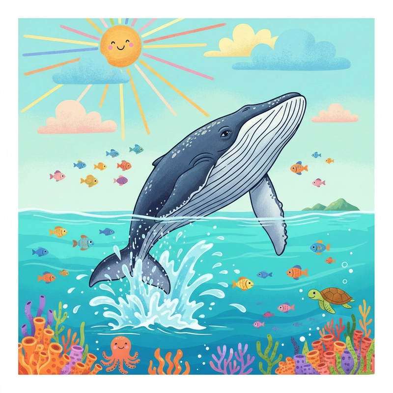 favicon tô màu cá voi lưng gù