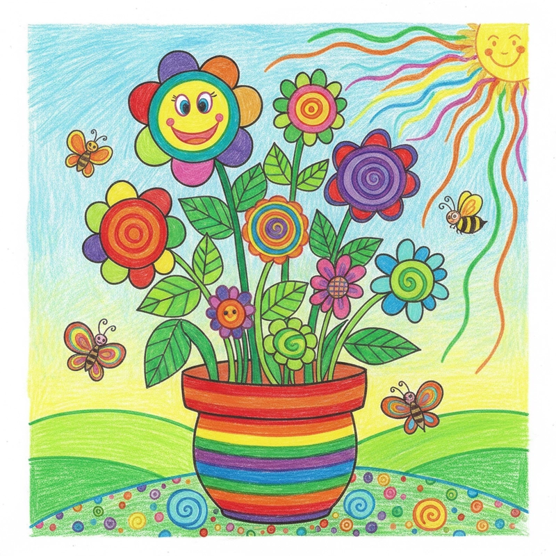 favicon tô màu chậu hoa