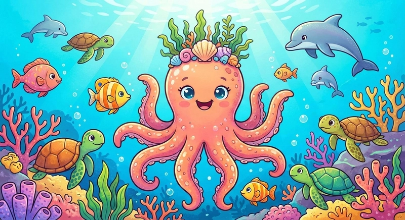 favicon tô màu động vật dưới nước