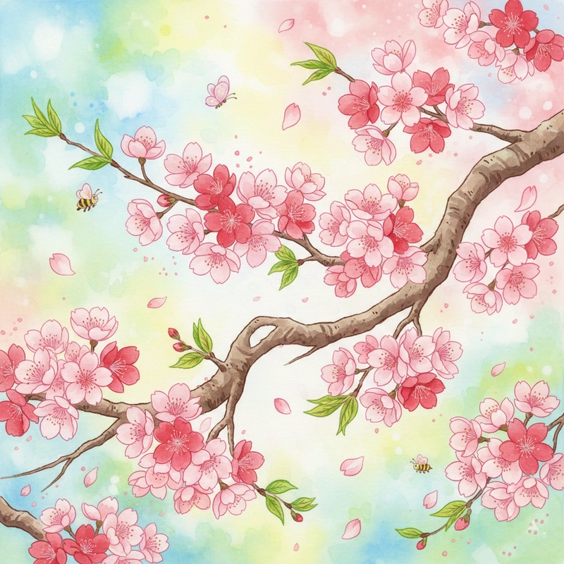 favicon tô màu hoa đào